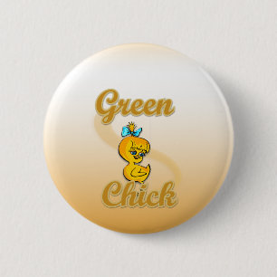 Green Chick 6 Cm Round Badge
