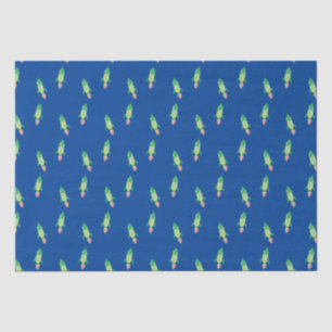Green Childish Space Rocket  Tissue Paper