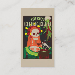 green chile club business card