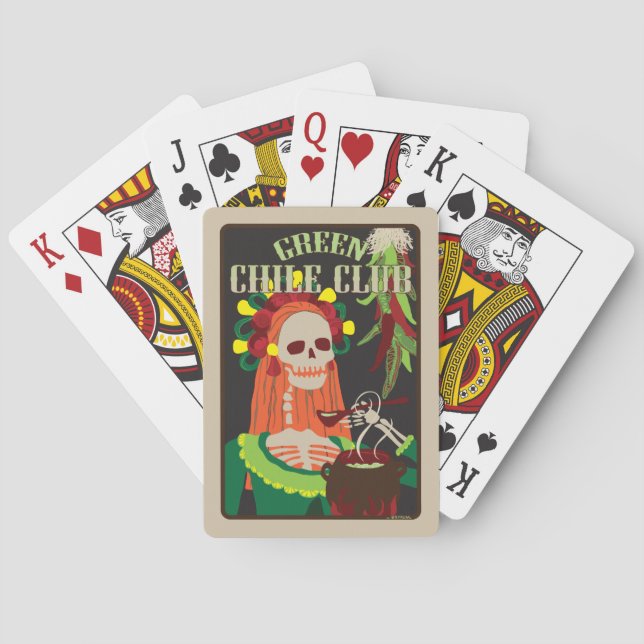 green chile club playing cards (Back)