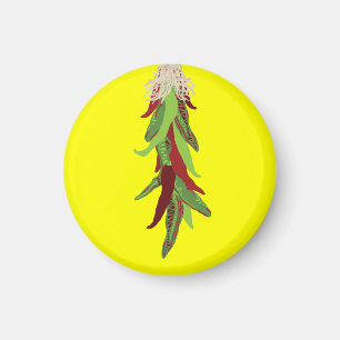 green chile peppers magnet