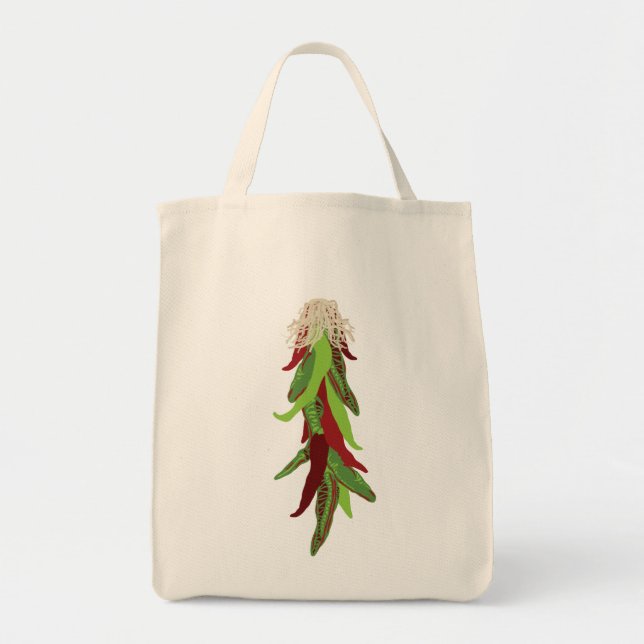 green chile peppers tote bag (Front)