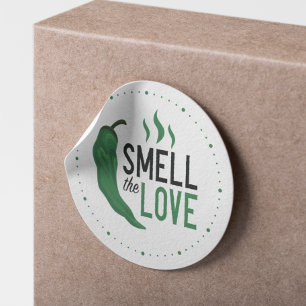 Green Chile Smell the Love Classic Round Sticker