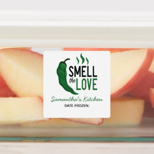 Green Chile Smell the Love Labels