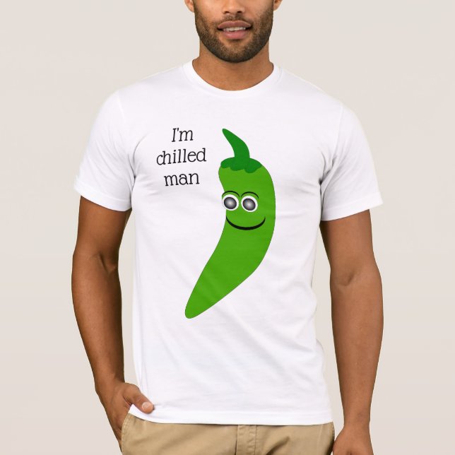 Green Chilli Pepper Design Personalised T-Shirt (Front)