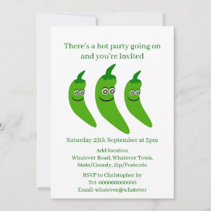 Green Chilli Pepper Invitation