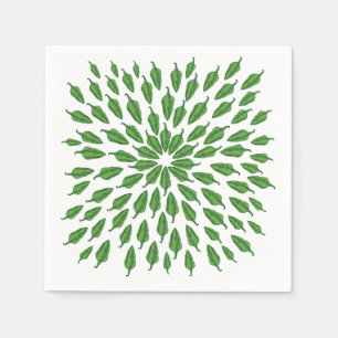 Green Chilli Peppers Napkin