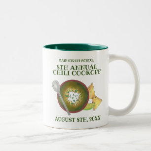 Green Chilli Verde Chilli Cookoff Cook-Off Food Two-Tone Coffee Mug