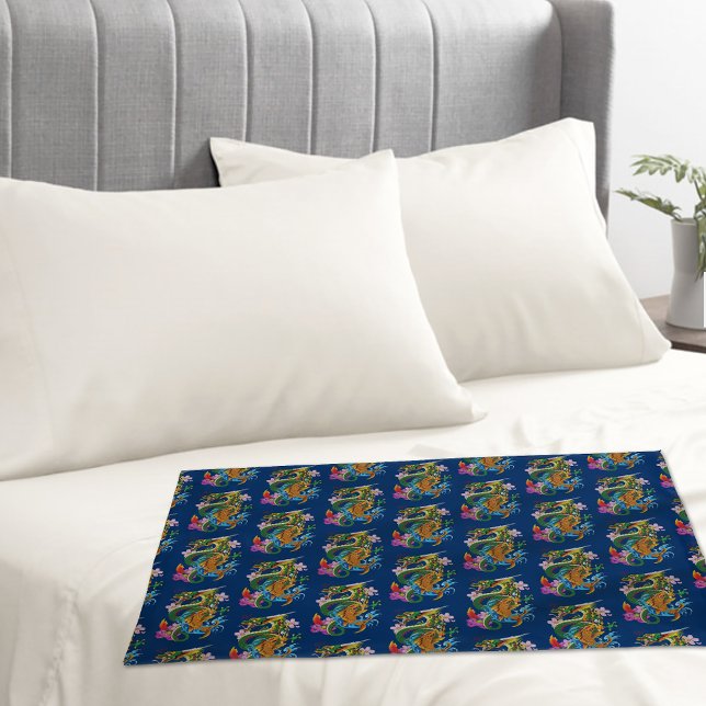 Green Chinese Dragon Koi Pillowcase (Creator Uploaded)