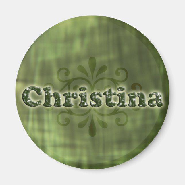 Green Christina Magnet (Front)