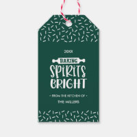 Green | Christmas Baking Spirits Bright Holiday