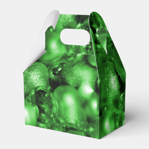 Green Christmas Baubles Favour Box