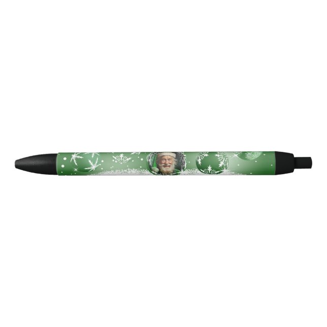 Green Christmas Black Ink Pen (Front)