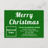 Green | Christmas | Business | Small Flat Card