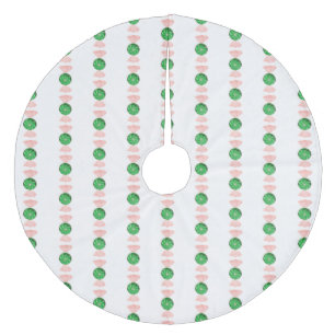 Green Christmas Candy Tree Skirt