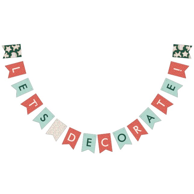 Green Christmas Cookie Decorating Party Banner (All)