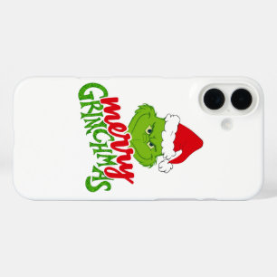 Green Christmas Creature with Winter Elements iPhone 16 Plus Case