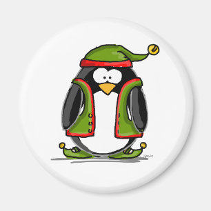 Green Christmas Elf Magnet