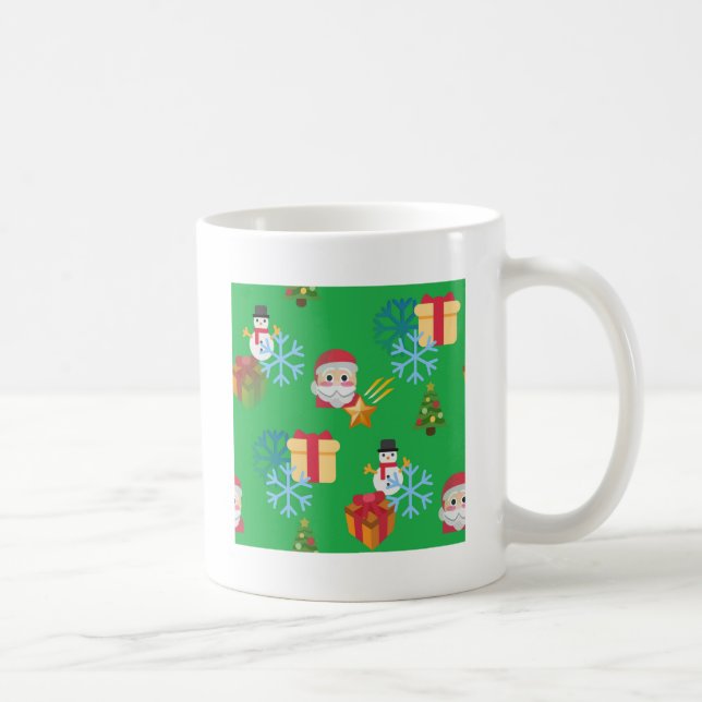 green christmas emoji coffee mug (Right)