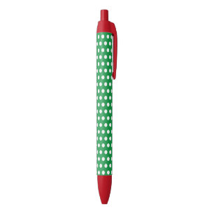 Green Christmas Holiday Dots Writing Pen Gift