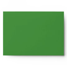 Green Christmas Holiday Greeting Card Envelope