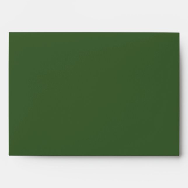 Green Christmas Holiday Greeting Card Envelope (Front)