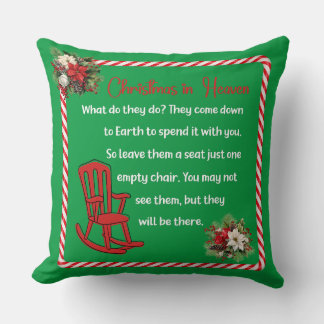 Green Christmas in heaven Cushion
