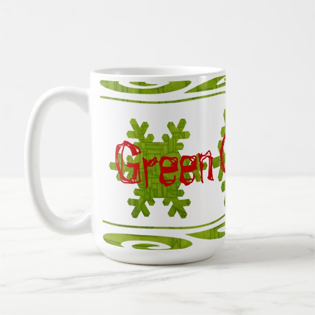 Green Christmas Mug! Coffee Mug (Left)