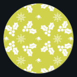 Green Christmas Ornaments Classic Round Sticker<br><div class="desc">Green Christmas Ornaments Sticker design. Matching products can be found in Nutcracker Holiday collection.</div>