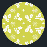 Green Christmas Ornaments Classic Round Sticker<br><div class="desc">Green Christmas Ornaments Sticker design. Matching products can be found in Nutcracker Holiday collection.</div>