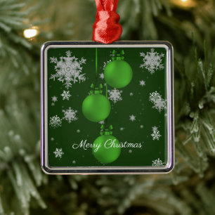 Green Christmas Ornaments Holiday Ornament