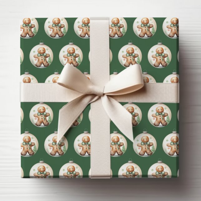 Green Christmas Ornaments Wrapping Paper (Green Christmas Ornaments Wrapping Paper
)