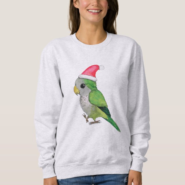 Green Christmas parrot Sweatshirt (Front)