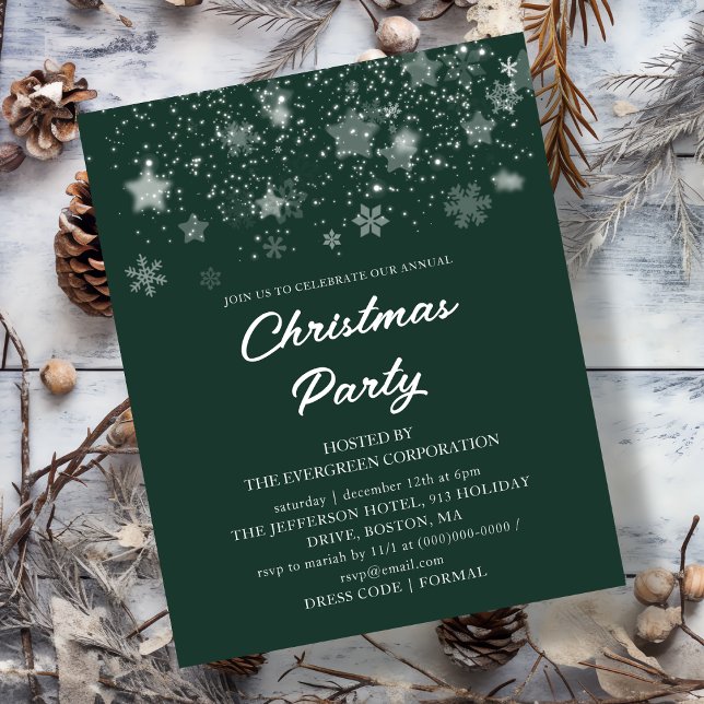 Green Christmas Party Budget Invitation (Creator Uploaded)