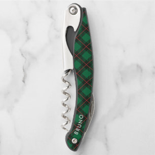 Green Christmas plaid pattern Corkscrew