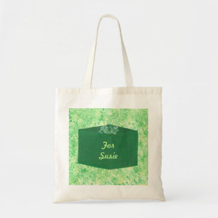 Green Christmas Present with Bow Personalised Bag