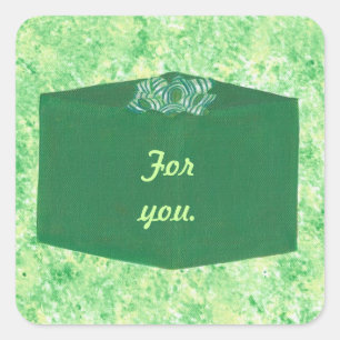 Green Christmas Present with Bow Stickers