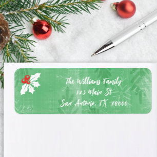 Green Christmas Return Address