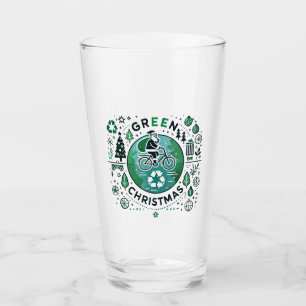 Green Christmas - Santa and Recycling Design Glass