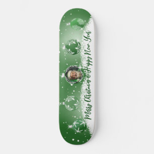 Green Christmas Skateboard