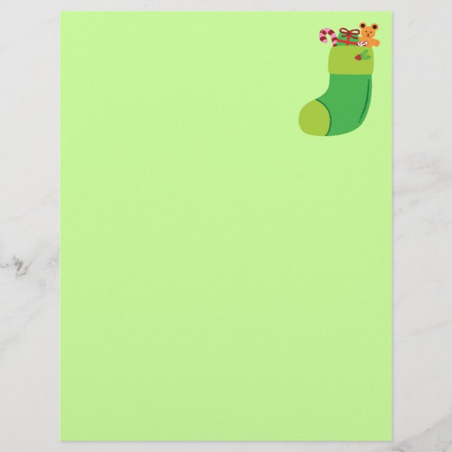 Green Christmas Stocking (Front)