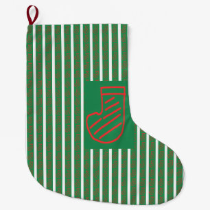 Green Christmas Stocking on Green