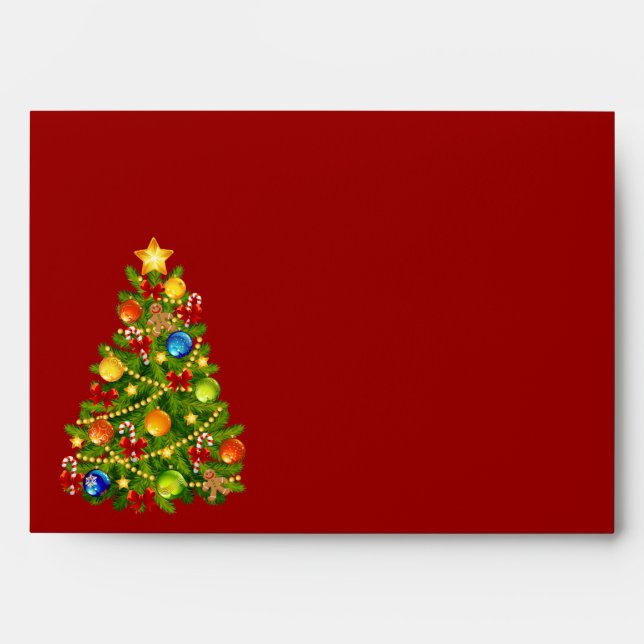 Green Christmas Tree Envelopes (Front)