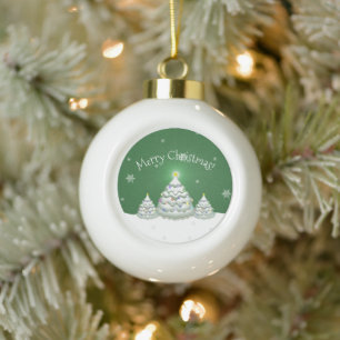Green Christmas Tree Framed Ornament