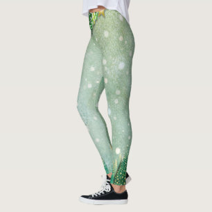 Green Christmas tree Leggings