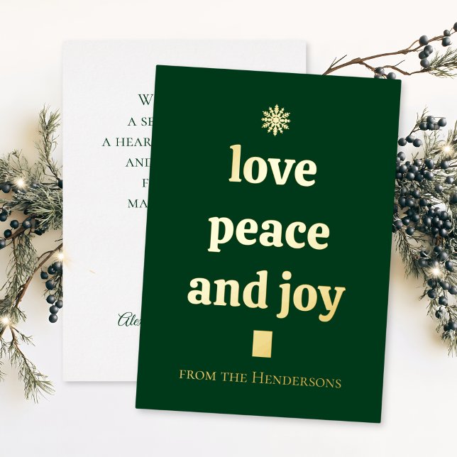 Green Christmas Tree Minimalist Love Peace Joy (Creator Uploaded)