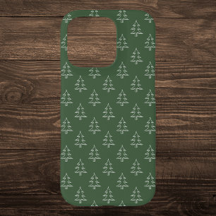 Green Christmas Tree Pattern iPhone 16 Pro Case