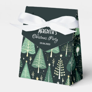 Green Christmas Tree Pattern  Favour Box