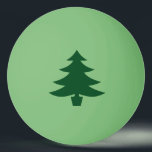 Green Christmas Tree Shape on Green Ping Pong Ball<br><div class="desc">Green Christmas Tree shape on a green Ping-Pong ball.</div>