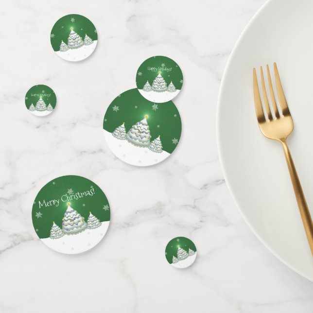 Green Christmas Tree Table Confetti (Group)
